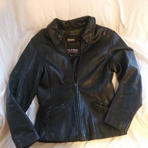 Vintage Wilsons Thinsulate black leather jacket